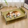 Draagbaar Verhoogd Hondenkussen met Metalen Frame Zomerse Huisdier Ligstoel Wasbaar Groot Bed voor Katten en Honden