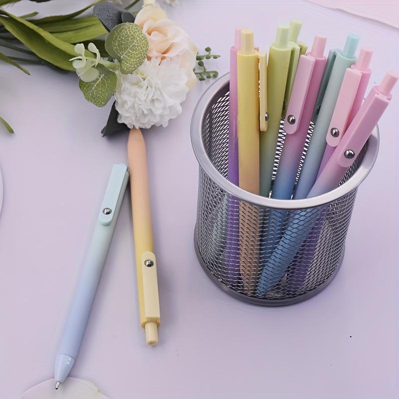 12pcs Set of Macaron Gradient Ballpoint Pens, Stylish and Fun Pens, Office Stationery Pens
