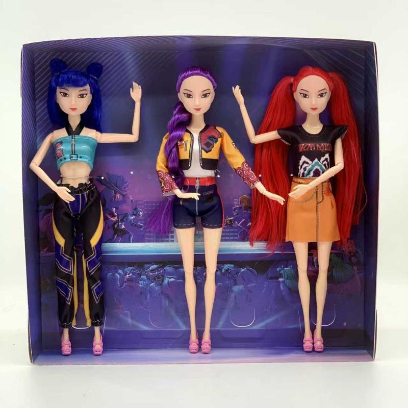 

30 см K-pop Охотники на демонов Охотница на ведьм Группа Кукла из клея с высокой внешностью Девичье сердце Декоративная кукла Праздничные рождественские подарки