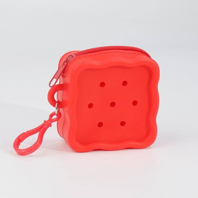 Soft Silicone Zipper Coin Purse Stain Resistant Multi Card Slot Holder Mini Money Pouch for Vacation Trips