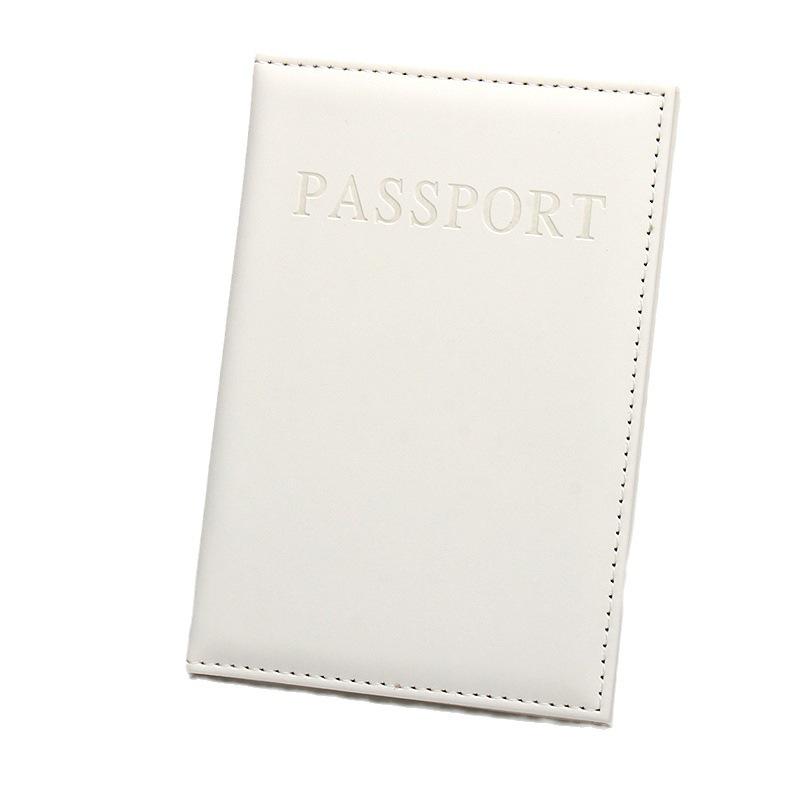 Custom Logo PU Leather Passport Holder Clip - English Leather Travel Cover
