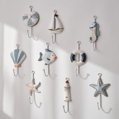 Seestern Gusseisen Wandhaken Antik Blau Nautisch Meeresleben Dekorativer Wandhaken Ideal Strandhaus Zimmerdekor Hut Kleiderbügel