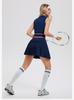 Women's Cross-Border Sleeveless Sports Vest and Short Sleeve Polo Tennis Outfit Set - Running & Fitness Yoga Wear Top