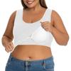 Plus Size Women's Camisole With Bottom And Chest Pad, Sexy Oversized Underwear With Chest Pad
