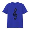 Treble Clef White Adult T Shirt Vintage Washed Streetwear Homme Unisex Comfortable Top For Everyday Wear Casual Slightly