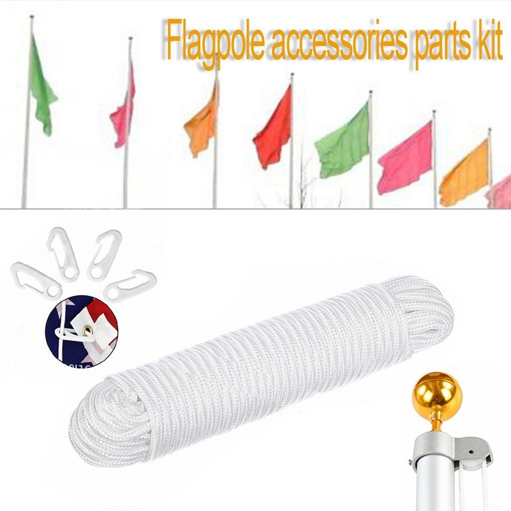 Nylon Braided Rope 6MM Flagpole Lifting Rope Outdoor Flagpole Accessories