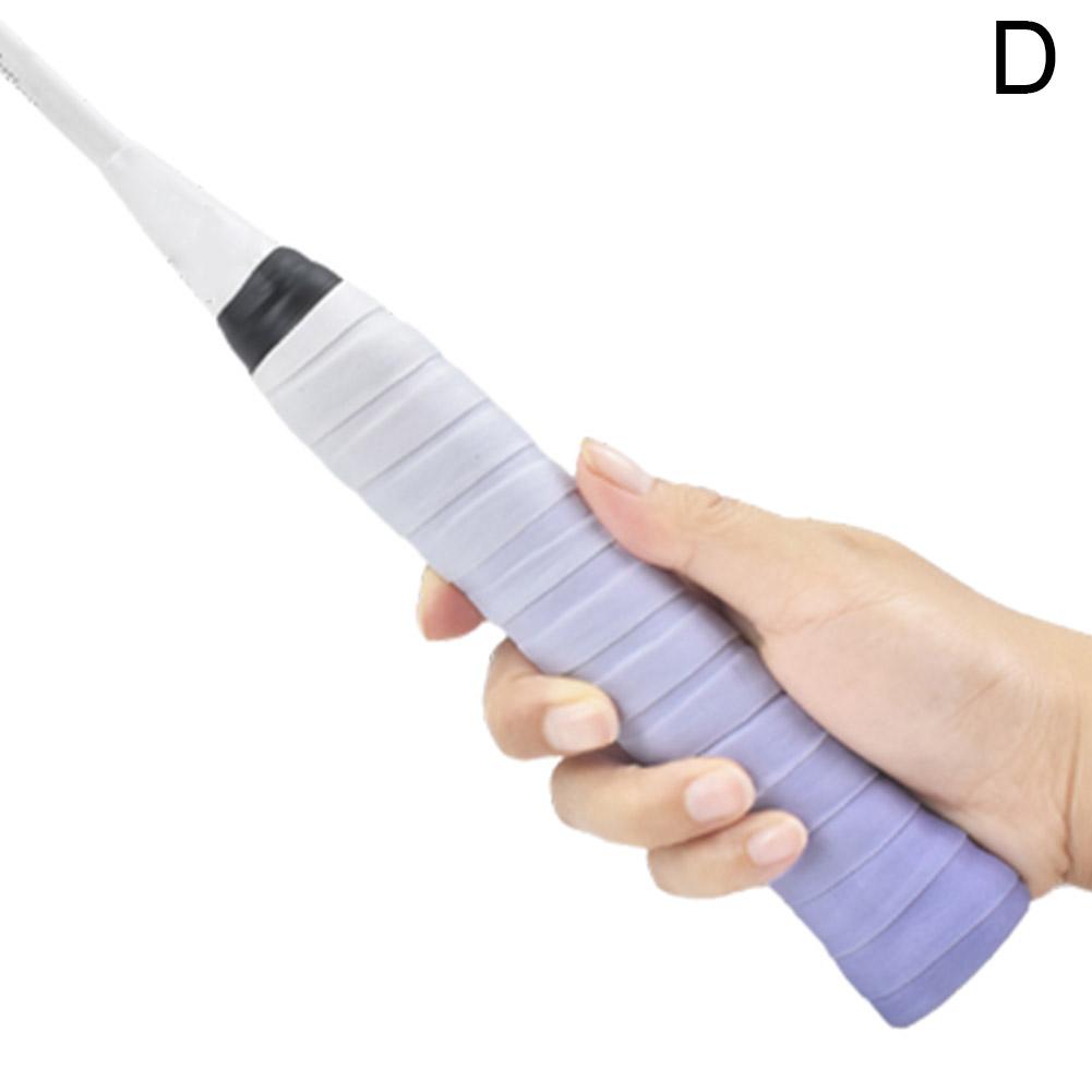 

1 шт., бадминтонная ракетка с градиентной рукояткой, теннисная ручка с потовой лентой, впитывающая рукоятка с ракеткой, не E2T7 Gradient Purple-1pc