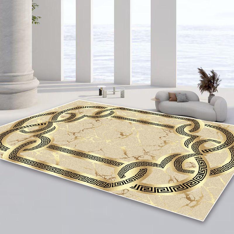 

Роскошный золотой ковер для украшения гостиной, домашние ковры большой площади 200x300, ковры для столовой, журнальные столики, нескользящий коврик для пола 1.9x2.9ft(60x90cm)