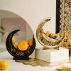 Curved Moon Metal Snacks Platter Dishwasher Safe Surfaces Ornamental Kitchenwares For Candy Appetizers Home Decoration