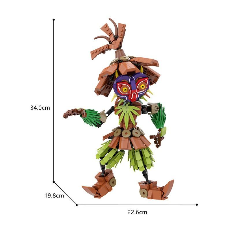 Skull Kid MOC Building Blocks, Fantasy Adventure Character with Mask, DIY Collector Model for Action Figure Enthusiasts
