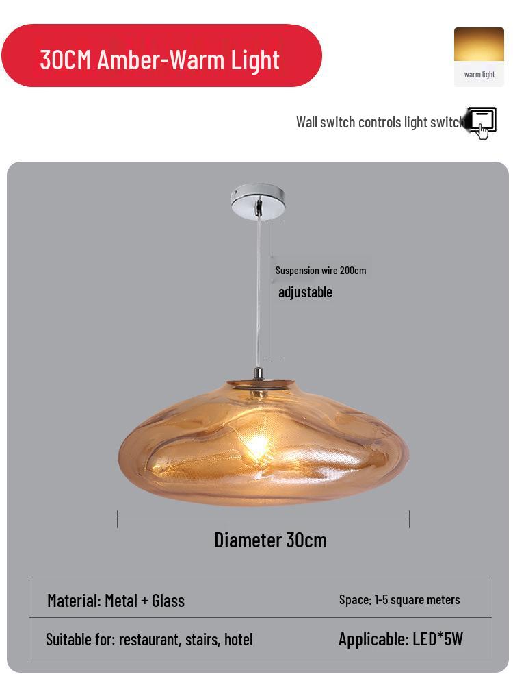 Designer Glass Cloud Staircase Pendant Light for Loft or Villa Living & Dining Rooms