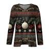 Women's Fashionable Casual Long Sleeved Plus Size  Print Top Plus Size Floral Print Top