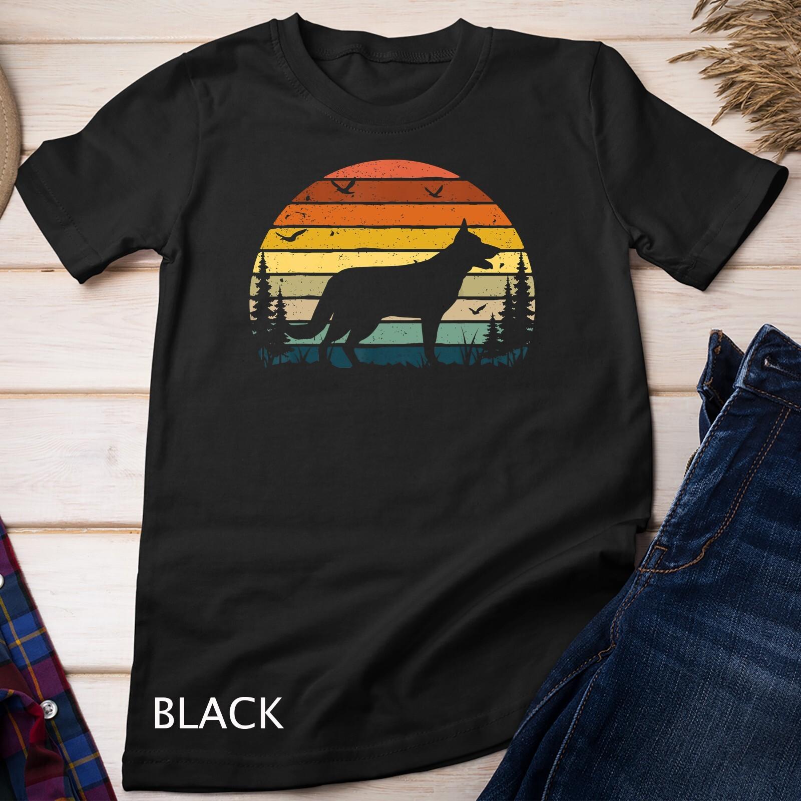 German Shepherd Vintage Retro Mom Dad Dog Pet Lover Gift T-Shirt Mens Womens Tees Top Unisex T-Shirt Mens Womens Tees Top L