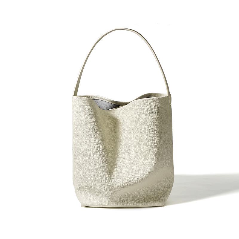 

Genuine Leather Women s Large Bucket Shoulder Bag - Simple Fashion & High Capacity