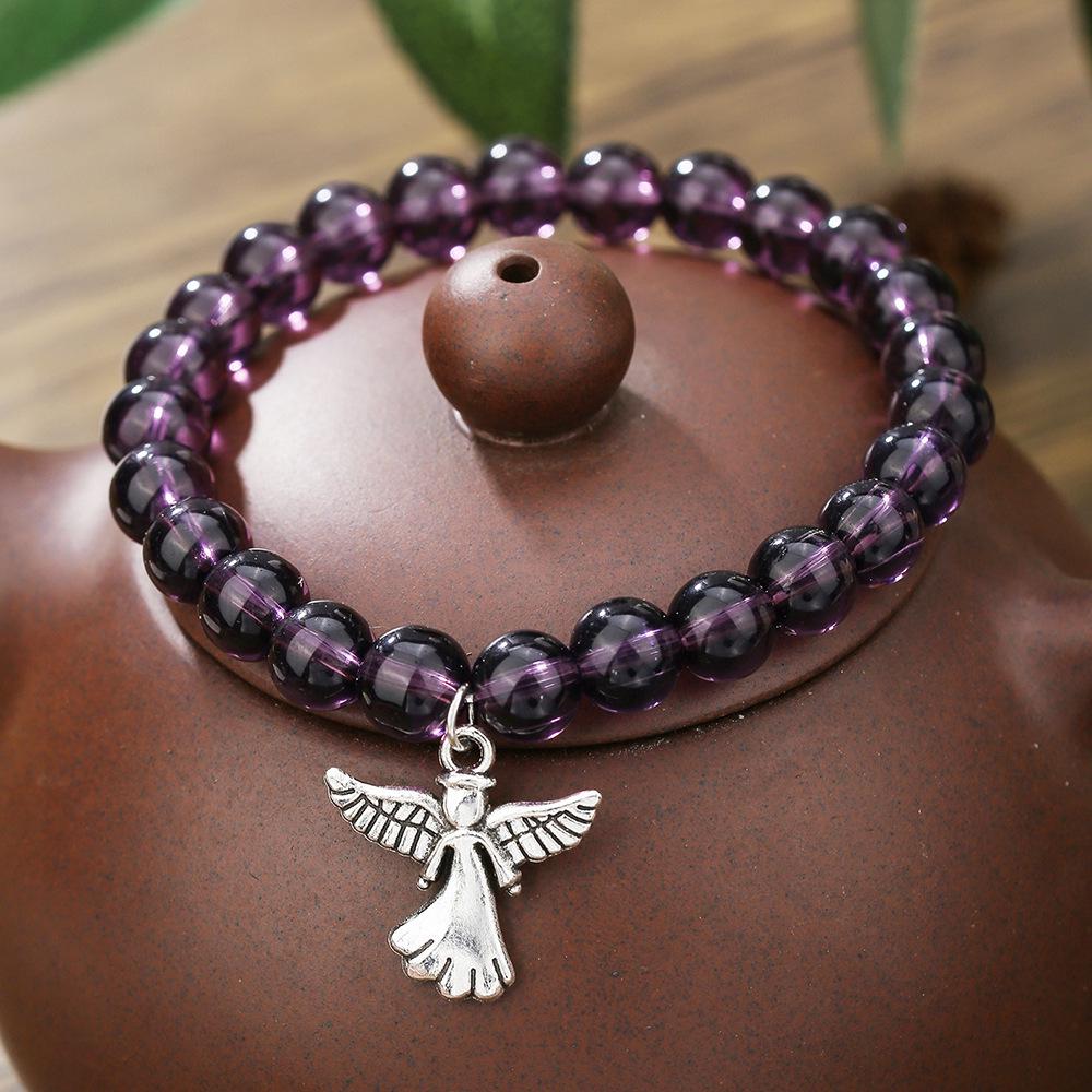 Bracelet Élastique Tigre Oeil en Cristal Européen, Bijoux en Perles de Pierre Naturelle