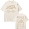 T-shirt a maniche corte unisex con stampa fronte-retro pattern album tour Arctic Monkeys 2026 Nuova Hip Hop Punk Rock Cotone
