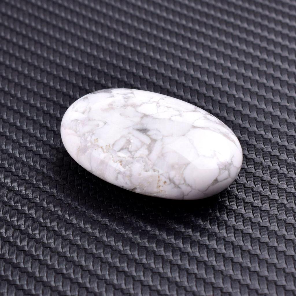 Piedra de Palma de Jabón de Cuarzo Rosa 45x30mm - Piedra de Masaje con Energía de Cristal