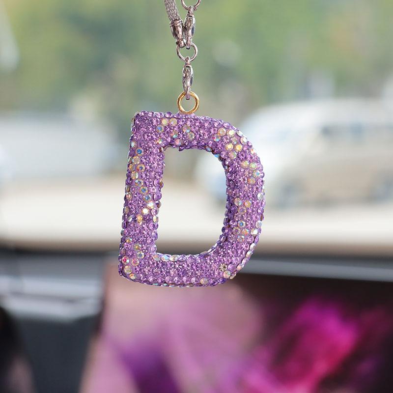 Rhinestone Bow Polymer Clay Car Rearview Mirror Hanging Ornament