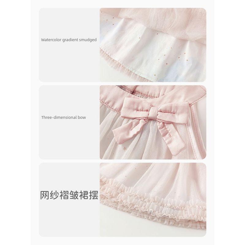 David Bella Kidsren's Dress Girls Summer Dress New Sleeveless Skirt Baby Girl Mesh Princess Dress Kidsren's Clothing