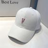 New Peaked Cap Children's Simple V Letter Embroidery Breathable Summer Sunshade Sun Protection Outdoor Sports Baseball Cap Men