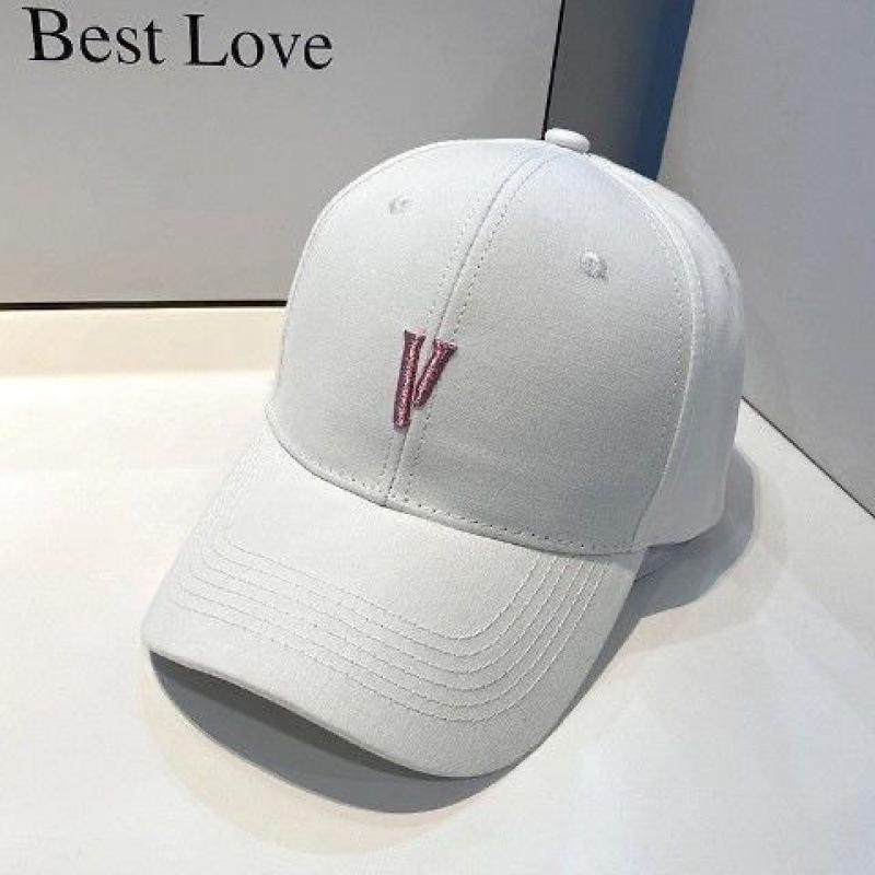 New Peaked Cap Children's Simple V Letter Embroidery Breathable Summer Sunshade Sun Protection Outdoor Sports Baseball Cap Men