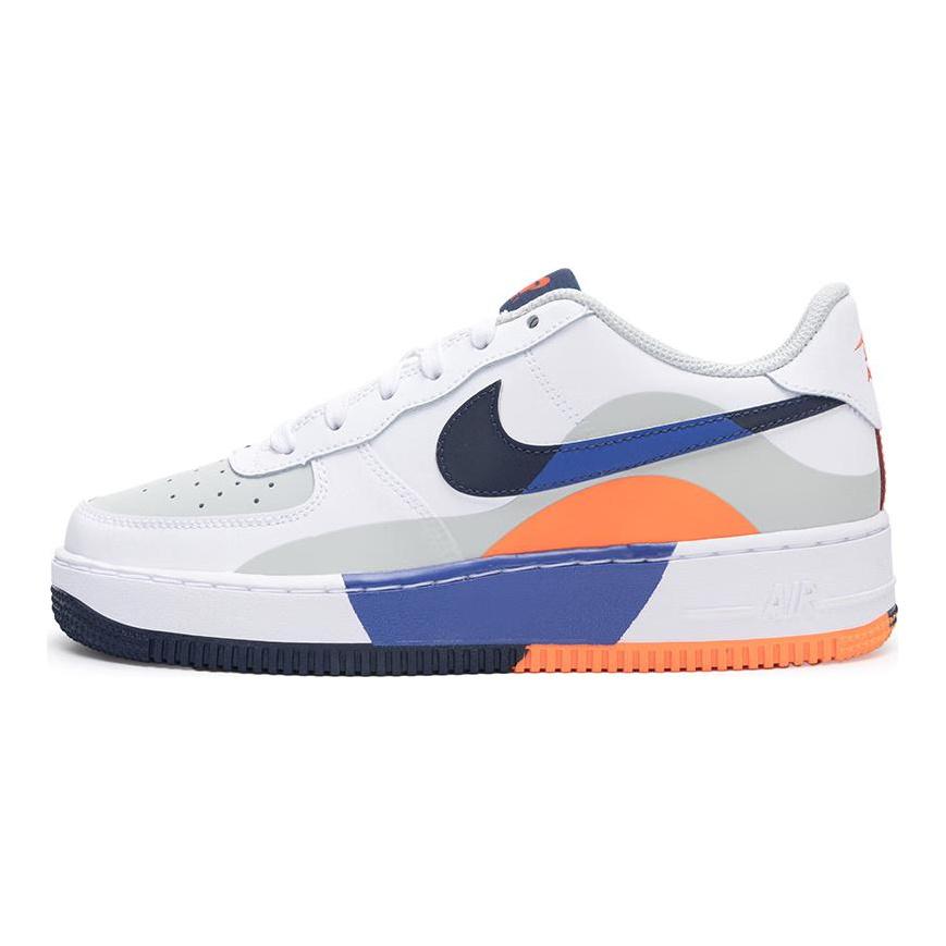 Nike Air Force 1 LV8 GS Upside Down Kids Sneakers White Light-Silver Astronomy-Blue FN4730-002