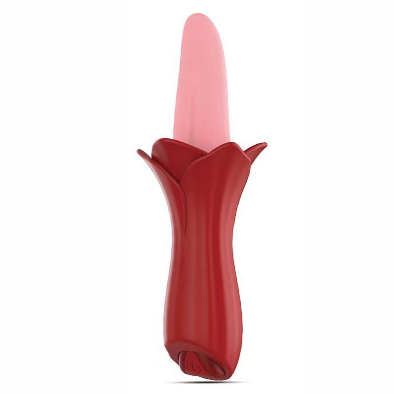 Elektrischer Zungenvibrator G-Punkt Klitorisstimulator Dildo Vaginalmassagegerät Zungenlecken Brustwarzen Anal Erwachsene Sexspielzeug für Frauen