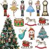 Set Of 12 Nutcracker Ballet Wooden Christmas Tree Festival Decoration 2D Pendant