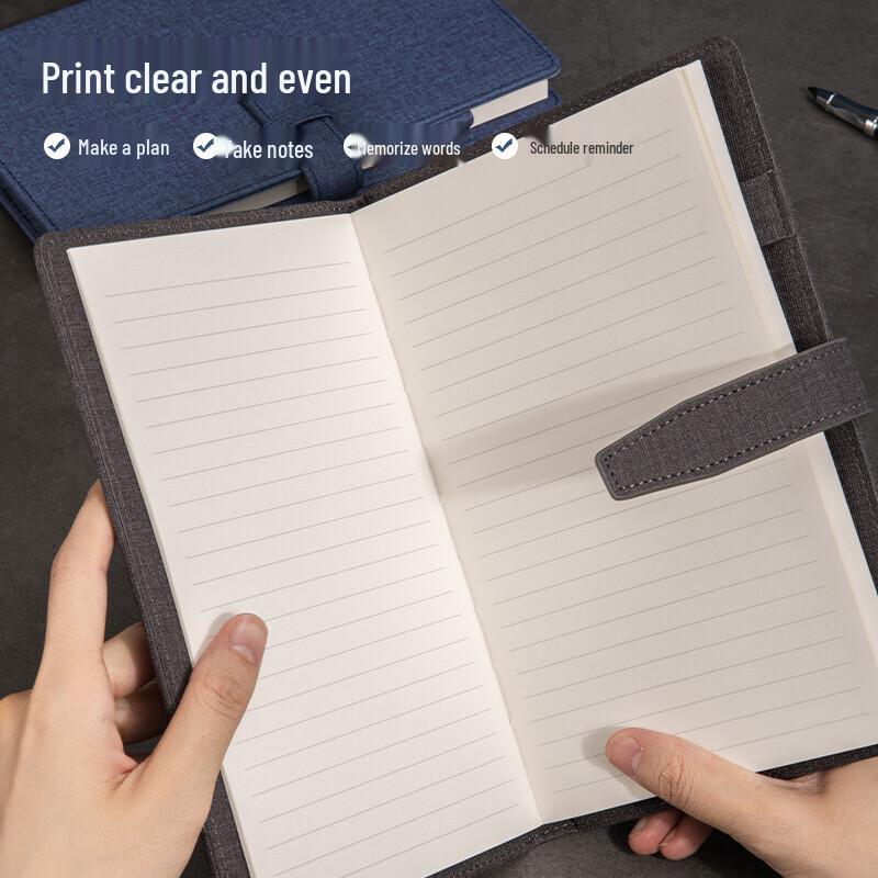 Deli A5 Leatherette Buckle Notebook - Blue
