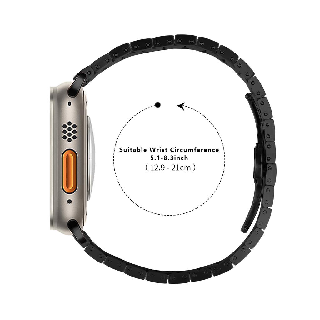 For Apple Watch Series 10 42mm/9 8 7 41mm/Series 6 5 4 SE (2022) SE (2023) SE 40mm/Series 3 2 1 38mm Stainless Steel Strap