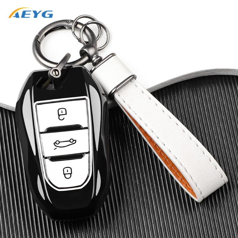 Car Remote Key Case Cover Shell Fob For Peugeot 308 408 508 2008 3008 4008 5008 For Citroen C4 C6 C3-Xr Keychain Accessories