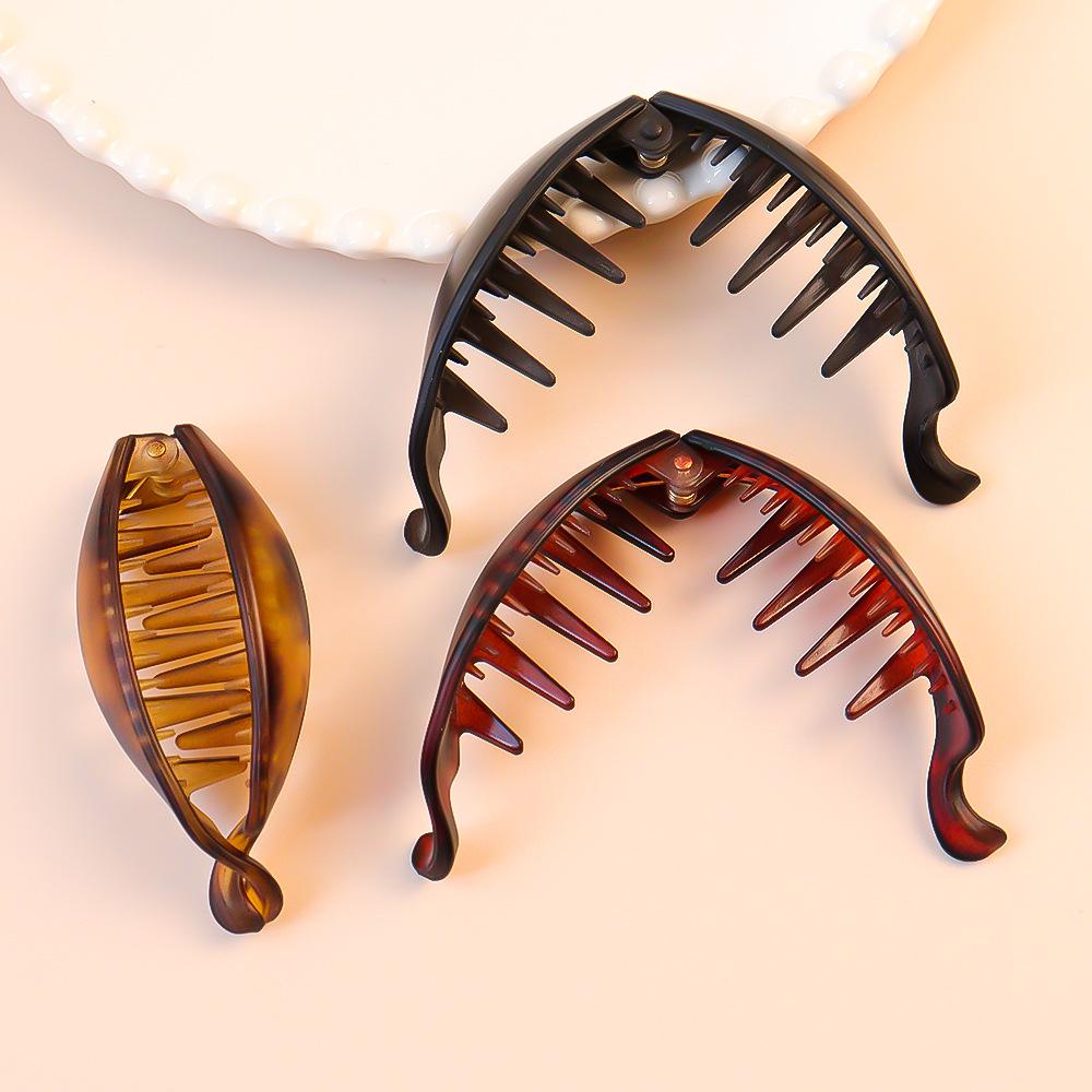 Banana Clip, High Sense Of Luxury, Ponytail Hairpin, Female Grab Clip Temperament, Vertical Hairpin, Amber Hair Accessories