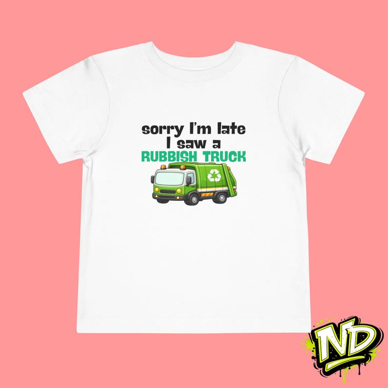 Toddler Rubbish Truck T-Shirt | Funny Garbage Truck Tee 100