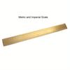 30cm / 11.81in Brass Vintage Straight Ruler for Line Drawing Metal Copper Measuring Tool for Woodworking.