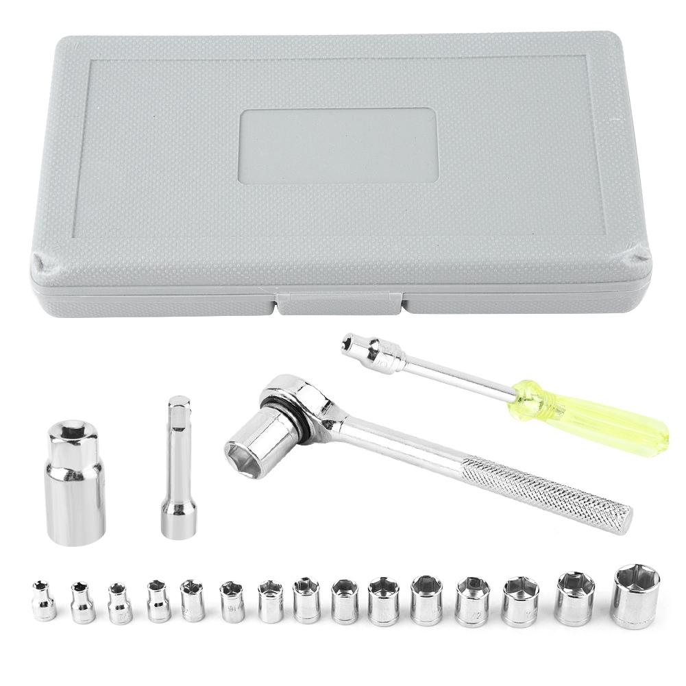 40Pcs Set Car Motorcycle Wrench Socket Set Sleeve Combination Removal Installation Repair Tools