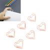 100pcs Hrt Shape Paper Clips Cute Metal Paper Clips Portable Adorable Small Paper Clips for Document Organization