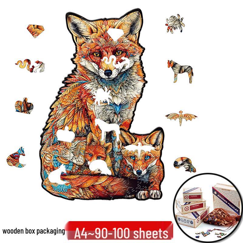 Irregular Animal Dog Penguin Wooden Puzzle in Stock