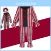 Clown Cosplay Kostüm für Halloween und Bühnenauftritt mit Polyesterstoff für Männer und Frauen