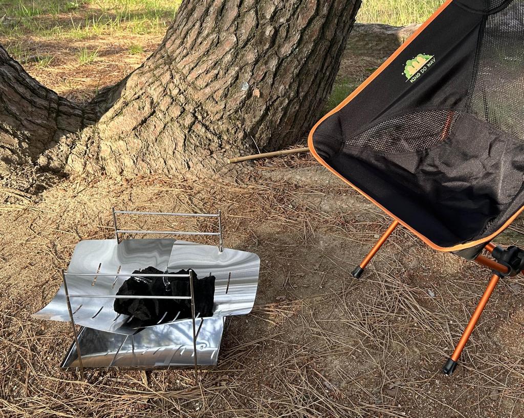 ACURACE Folding Campfire Set, Compact, Lightweight, Foldable, for Solo Camping, Includes Net and Storage Case