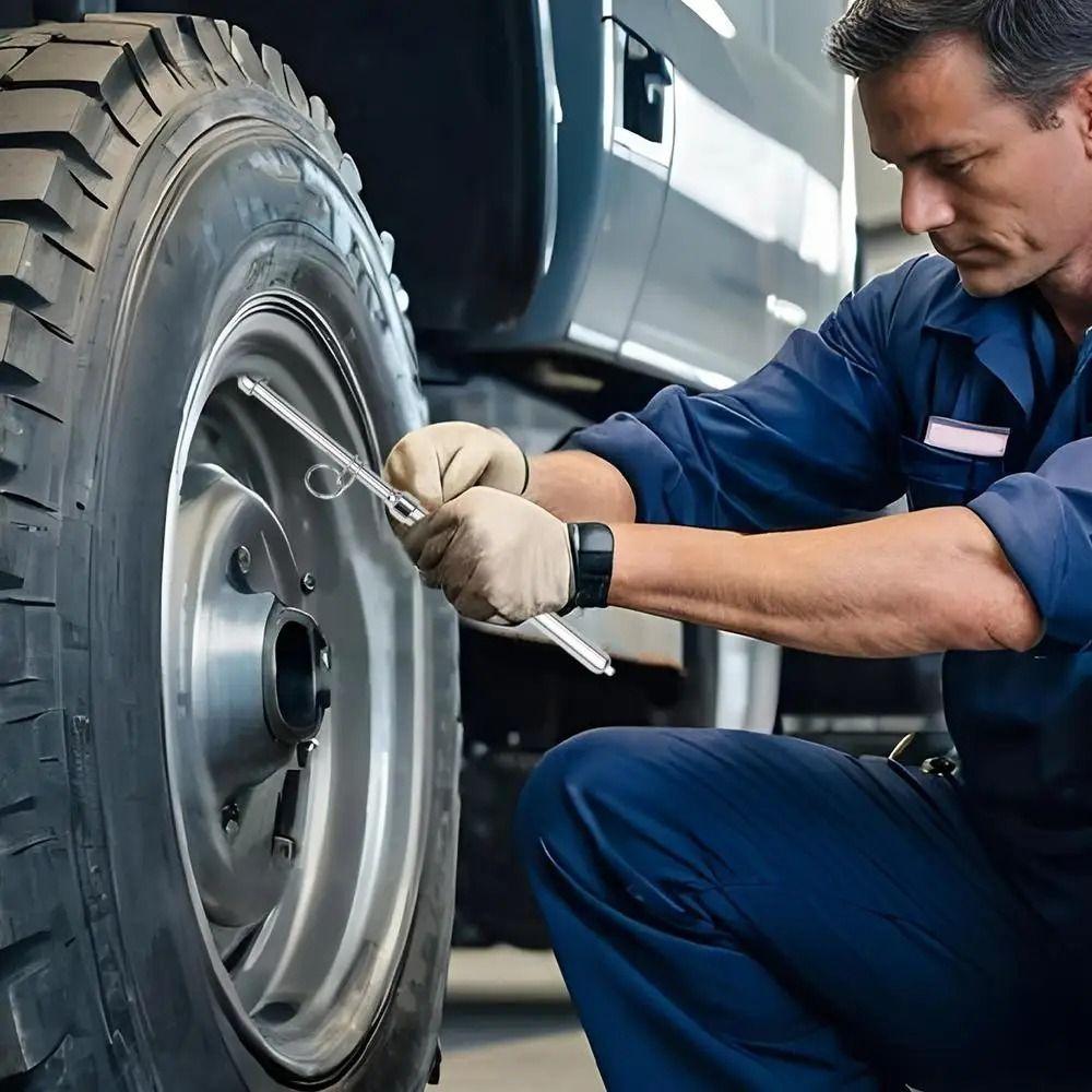 Portable Tire Pressure Gauge Heavy Duty Mechanical Air Gage Air Pressure Gauge  Motorcycle Bike