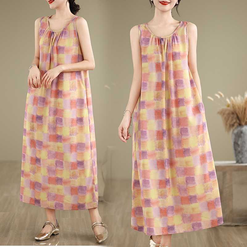 

Summer Sleeveless Dress Long Dress 2XL