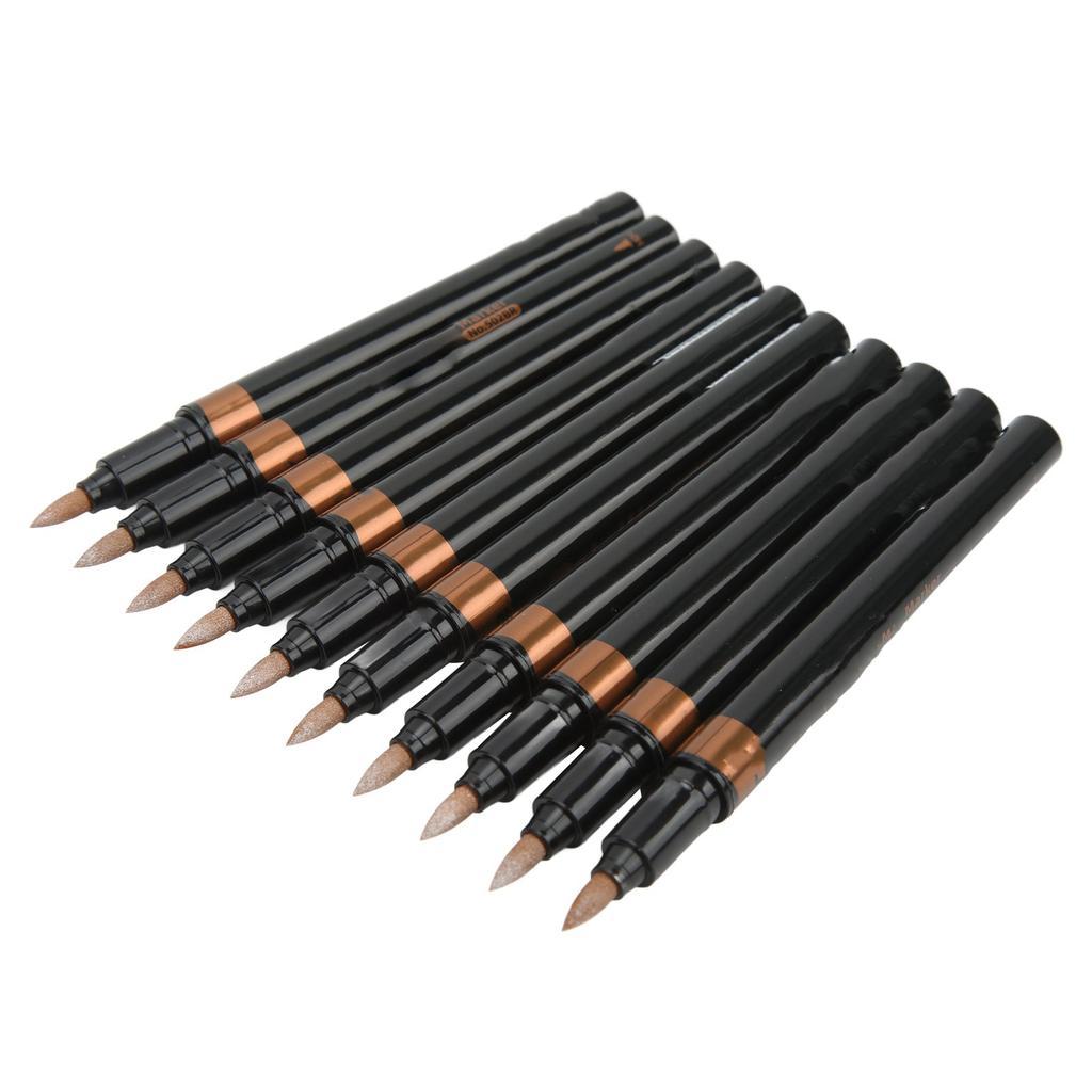 10Pcs Metallic Marker Pens Smoother Writing Quick Drying Excellent Ink Paint Pens for Graffiti Painting Coloring Notes