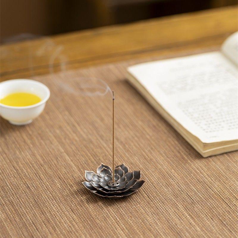 Lotus Sanbao Incense Plate Incense Rack, Small Gourd Insert, Multi-functional Seat, Bracket, Creative Burner Holder Ornament