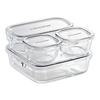 iwaki Pack & Range Square Glass Food Storage Containers Heat Resistant Microwave Safe PS-PRN-11W