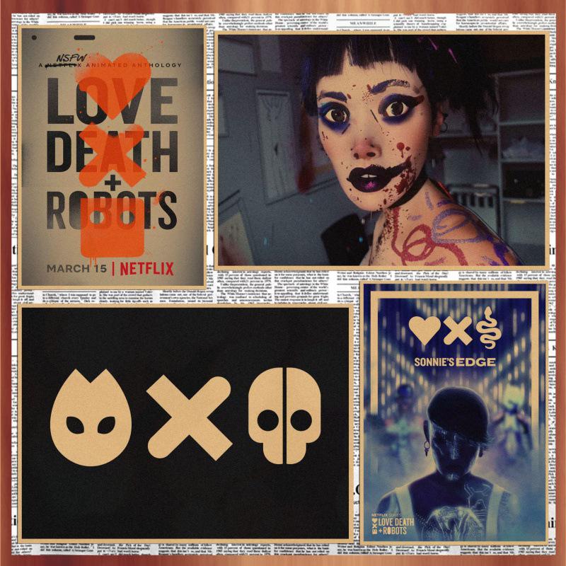 Love, Death & Robots Vintage Kraft Paper Poster