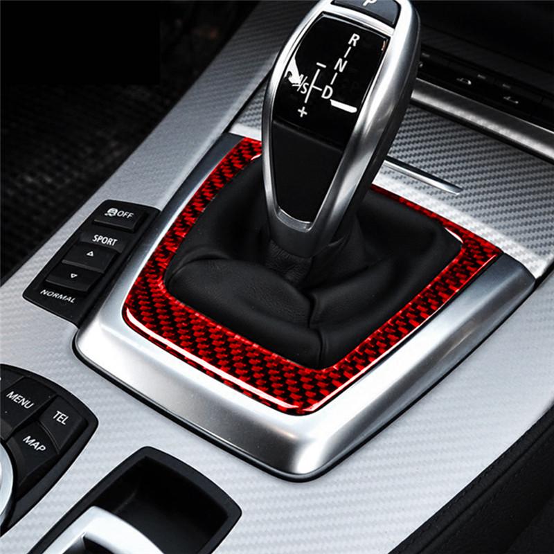 Car Interior Gear Shift Panel Decoration Protection Carbon Fiber Sticker For BMW Z4 E89 2009-2016 Car Styling Accessories