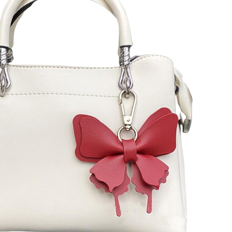 1PC Leather Original Butterfly Charm Creative Cartoon Pendant Bag Butterfly Leather Pendant New Personalised Multi-Coloured