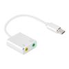 Aluminum Alloy TYPEC 7.1 External No Drive Stereo Sound Card Audio Adapter
