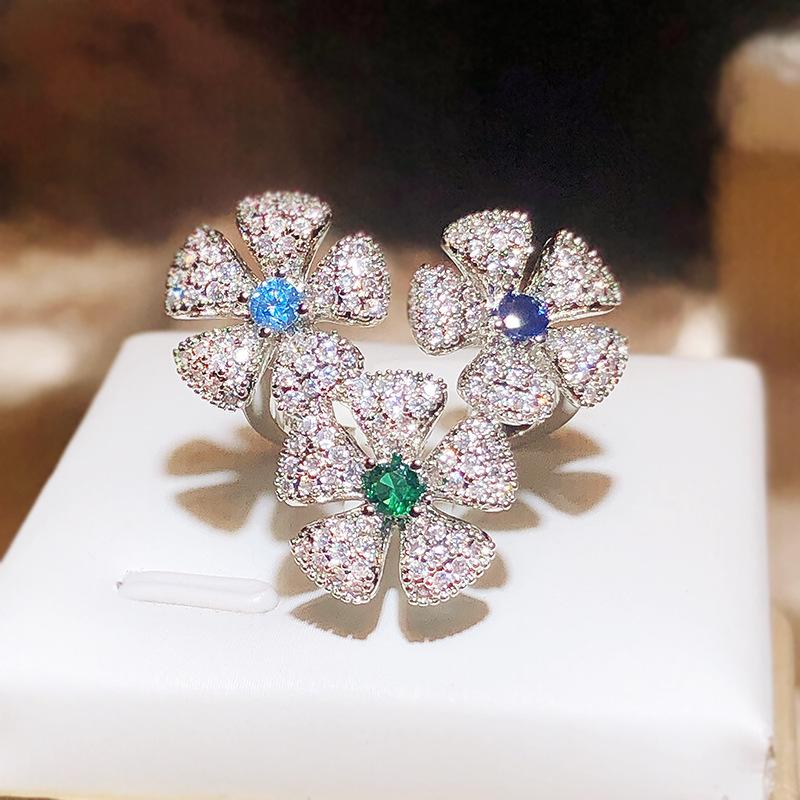 

Серебряное Новое Полный Набор Кольцо с Цветком для Женщин Модное Покрытое 18К Элегантное Блестящее Кольцо Вечеринка Свадебные Ювелирные Изделия Подарок resizable