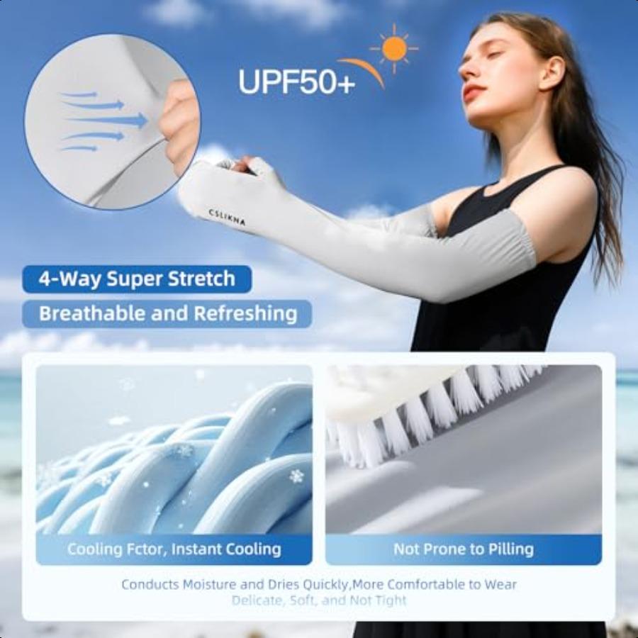 

UV Sun Protection Arm Sleeves for Volleyball Outdoors Sports 2 Pairs Cooling and Breathable Gardening Sleeves Arm Protection fo United States